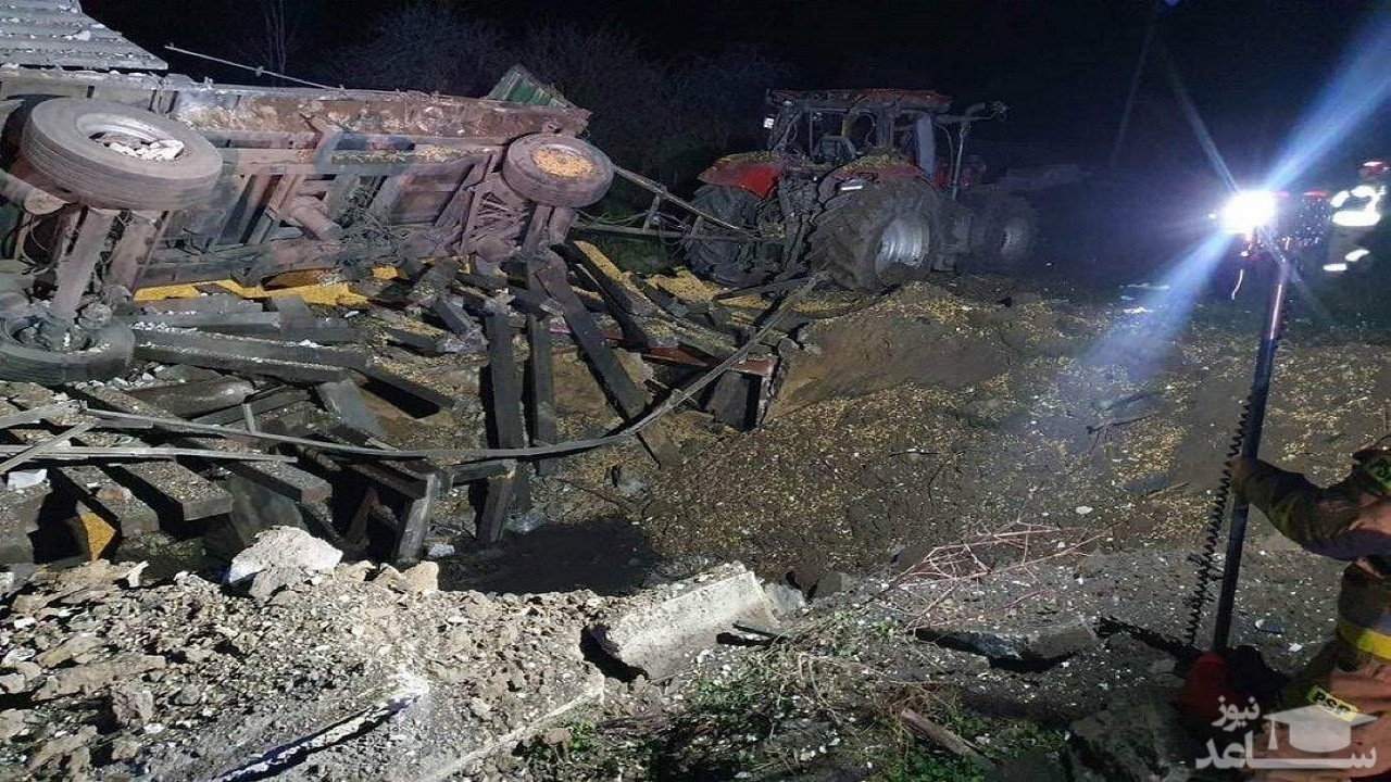 سقوط ۲ موشک روسی در خاک لهستان + فیلم