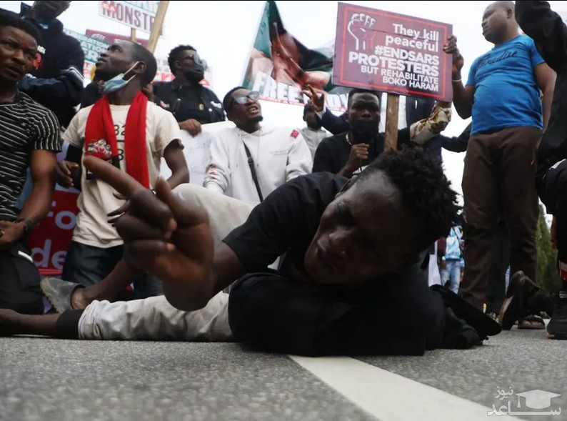 تظاهرات علیه خشونت پلیس در شهر "آبوجا" نیجریه/ خبرگزاری فرانسه