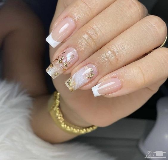 طراحی ناخن با ورق طلا