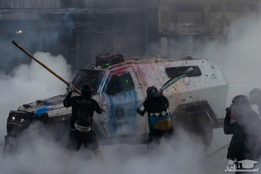تظاهرات ضددولتی در شهر سانتیاگو شیلی/ رویترز و گتی ایمجز
