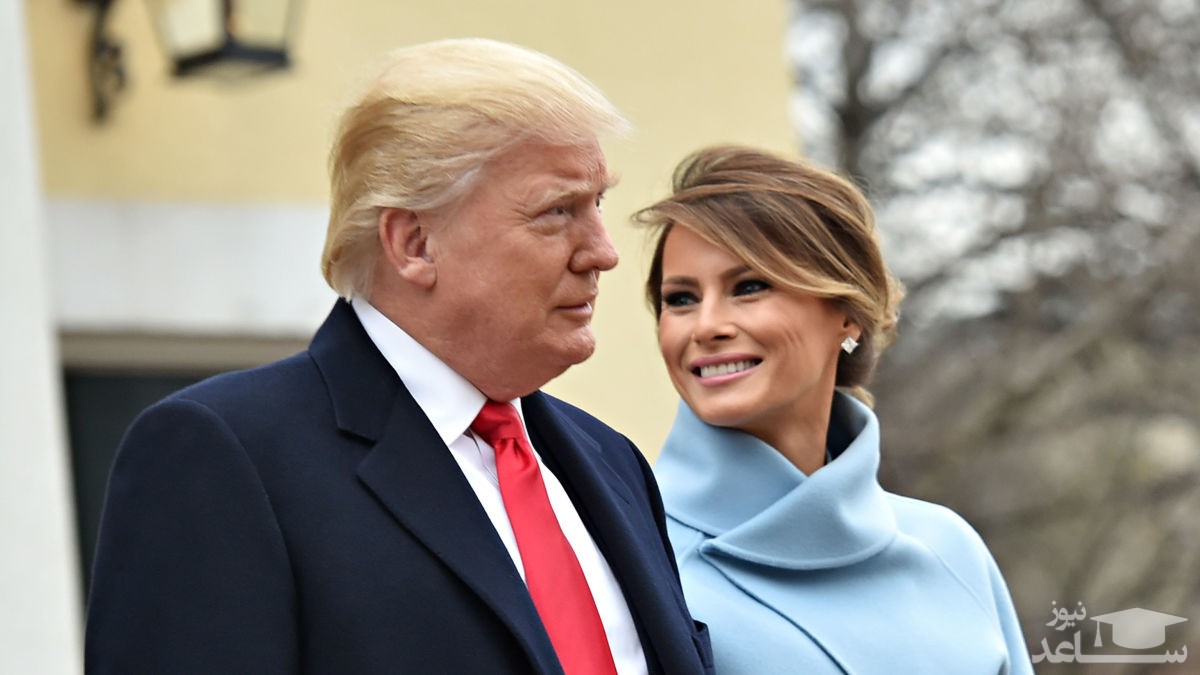 (عکس) ترامپ و همسرش در مراسم خاكسپاري برادرش