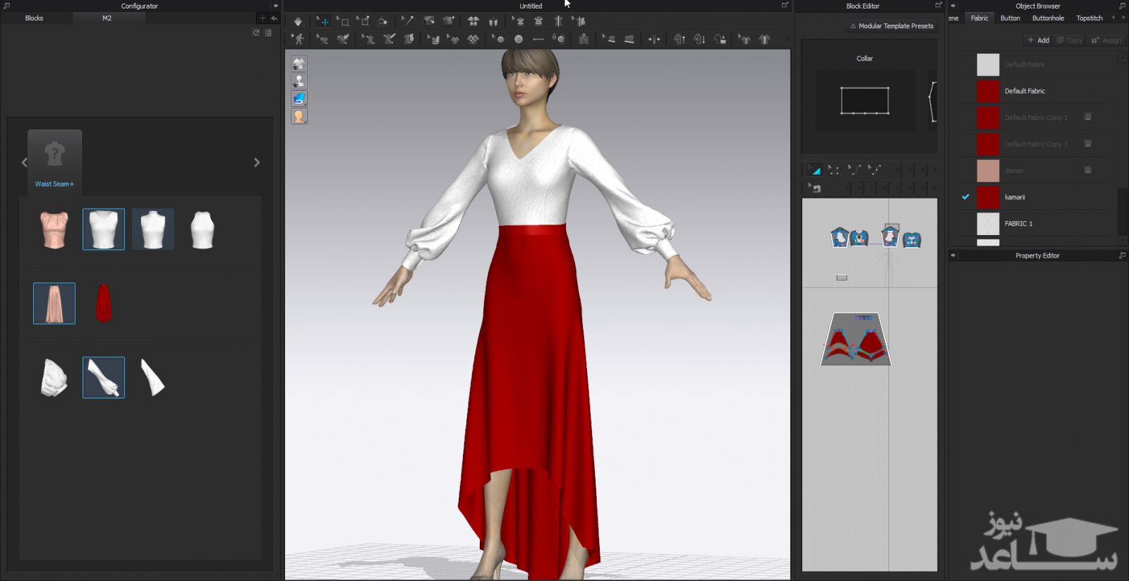 طراحی لباس در نرم افزار کلوتریدی