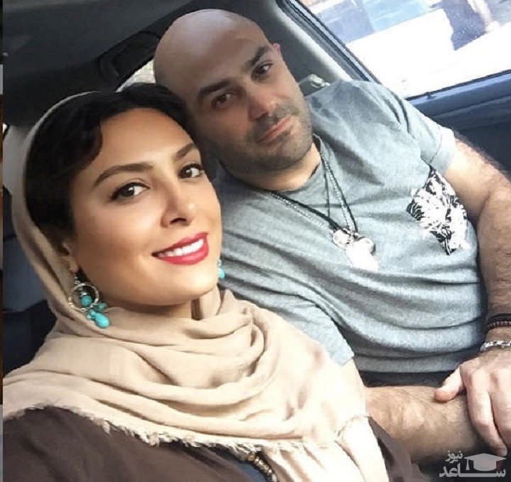 عکس زمستانی حدیثه تهرانی و همسرش