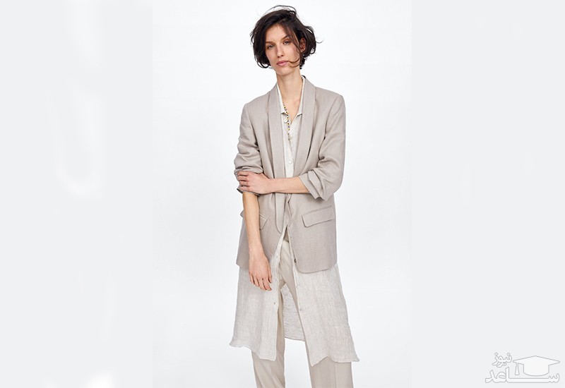 Zara Linen Blazer with Pockets