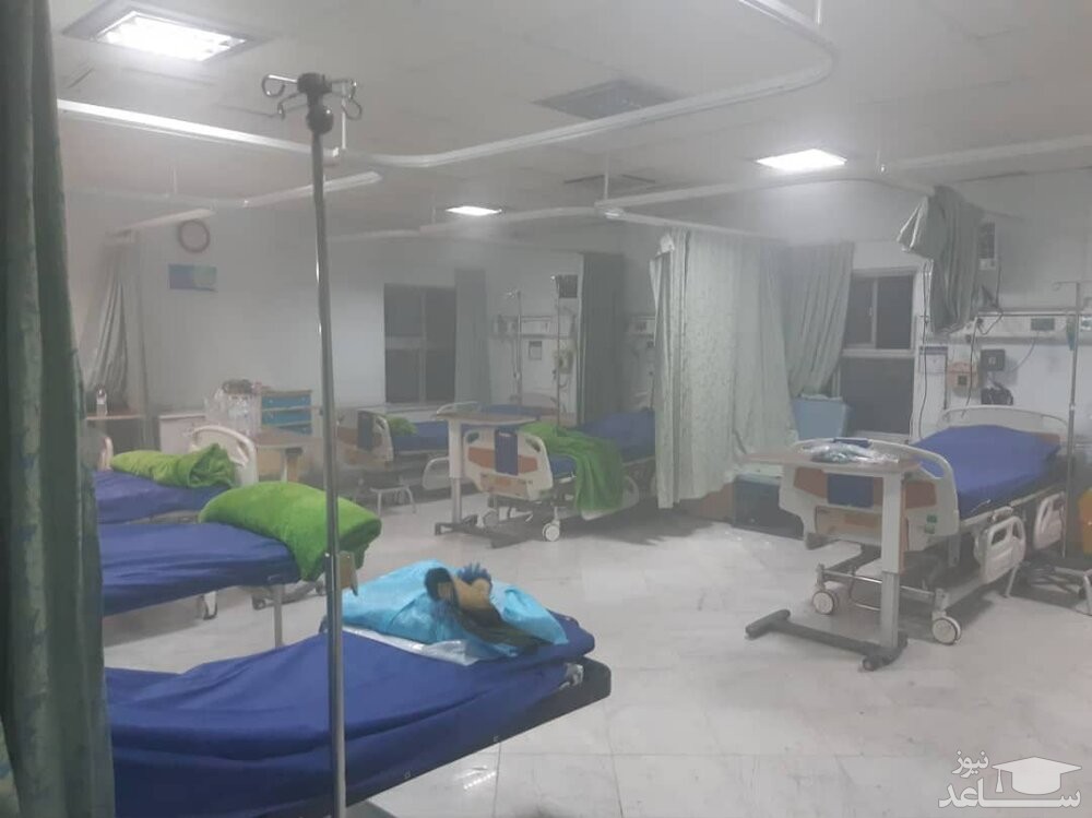 (عکس) آتش سوزی در بیمارستان نفت تهران