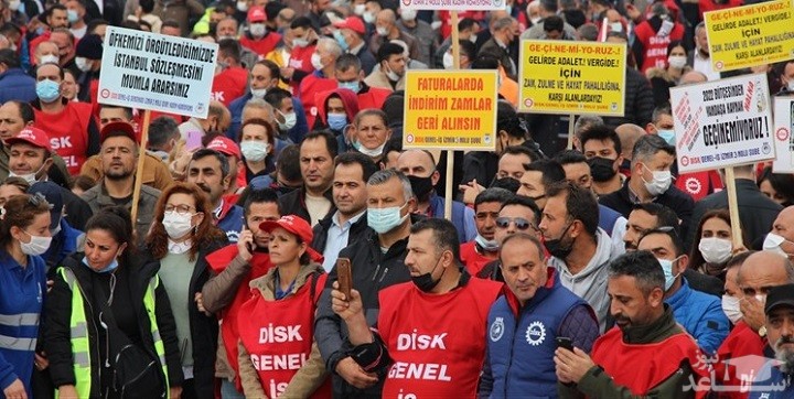 تظاهرات گسترده کارگران ترکیه‌ای در اعتراض به گرانی و تورم