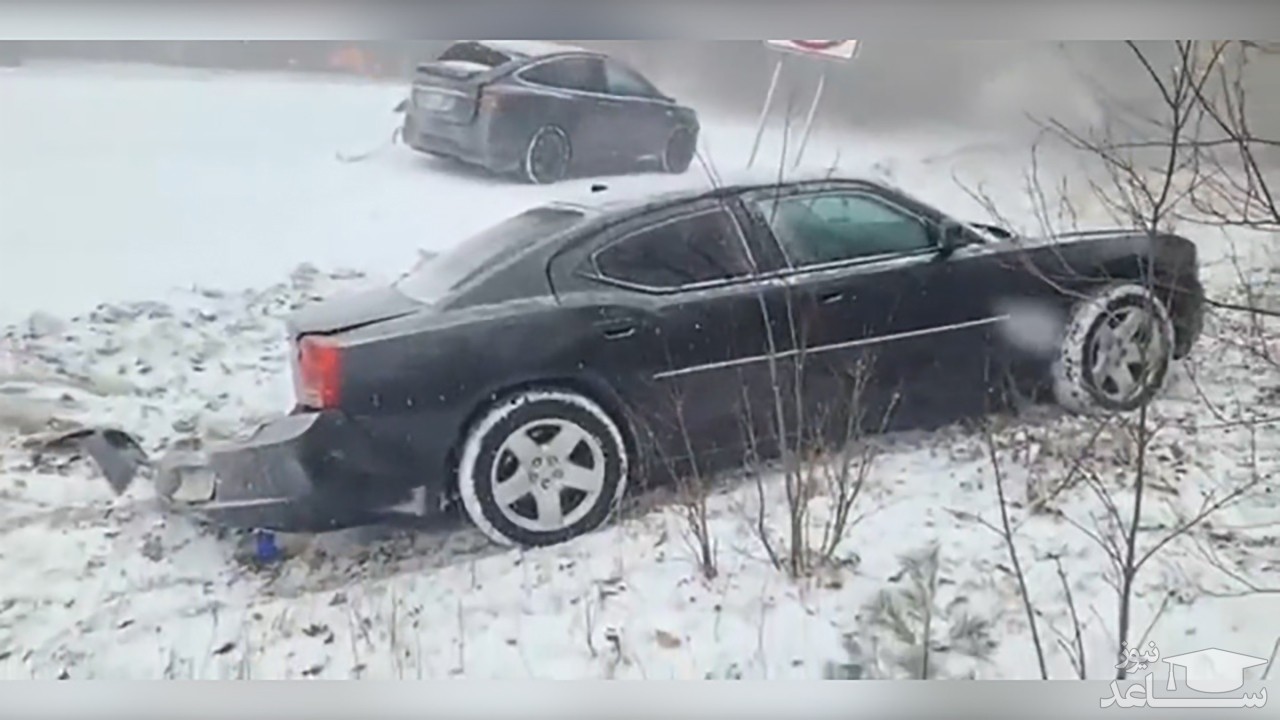 (فیلم) تصادف زنجیره‌ای مرگبار در آمریکا