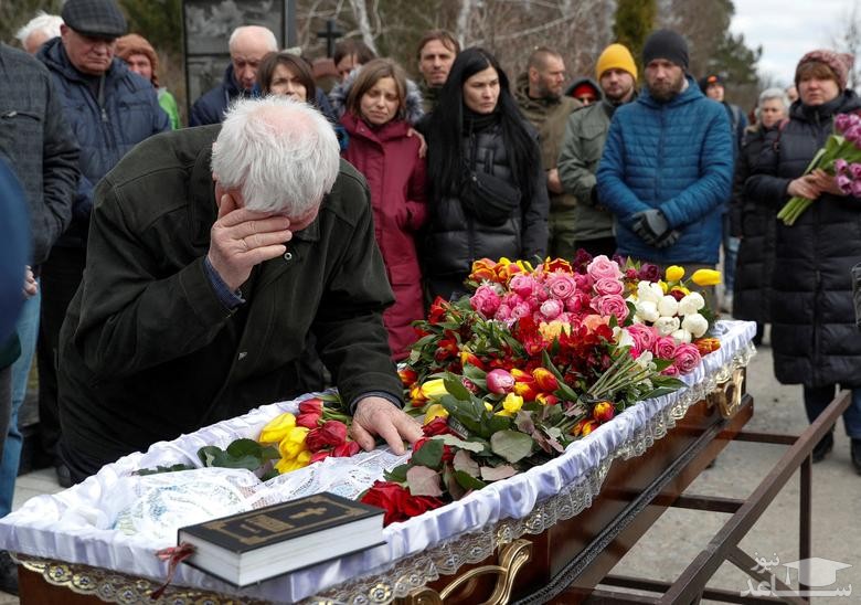 تشییع پیکر عکاس خبری کشته شده اوکراین در جنگ/ رویترز