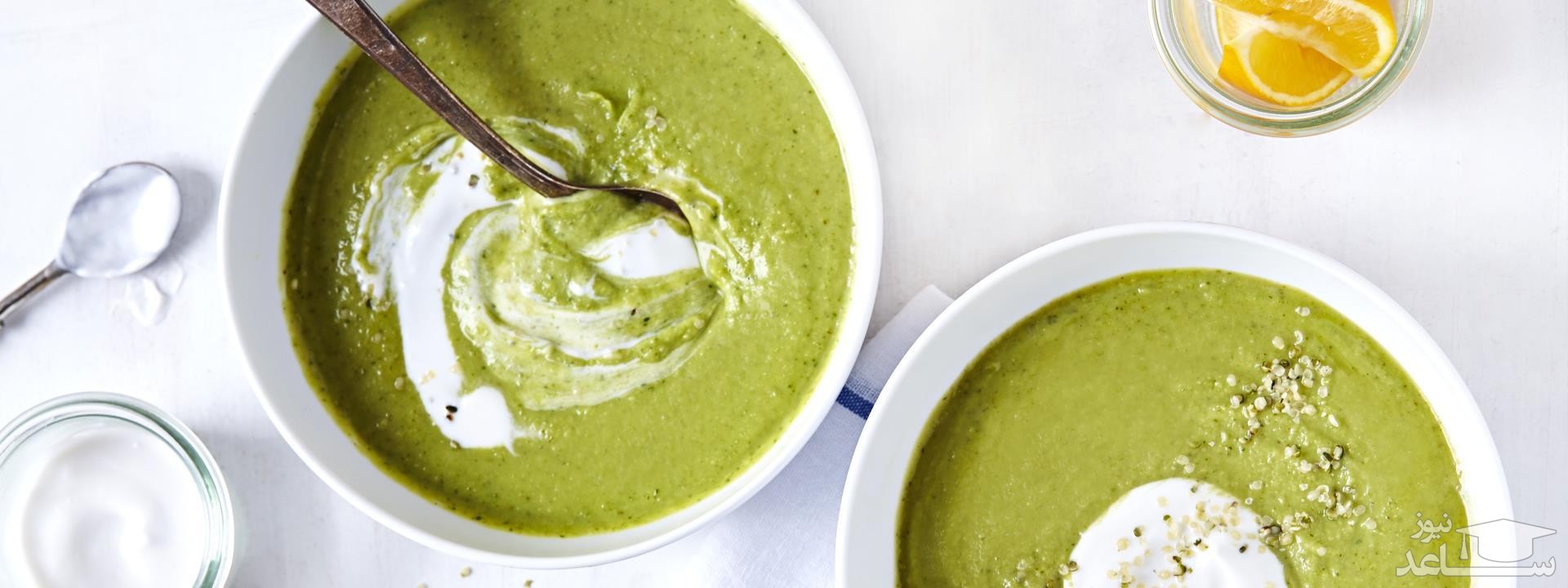 طرز تهیه سوپ کاهوی کرم‌دار