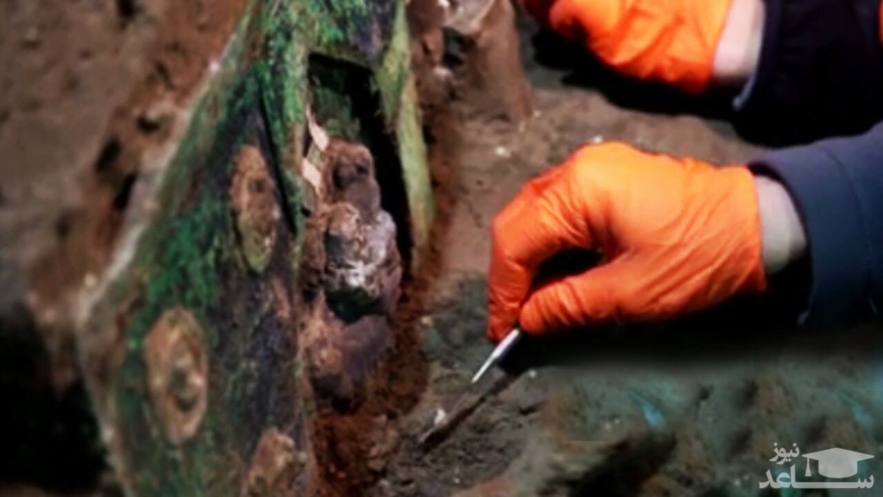 (فیلم) کشف یک کالسکه منحصر به فرد تشریفاتی متعلق به رم باستان