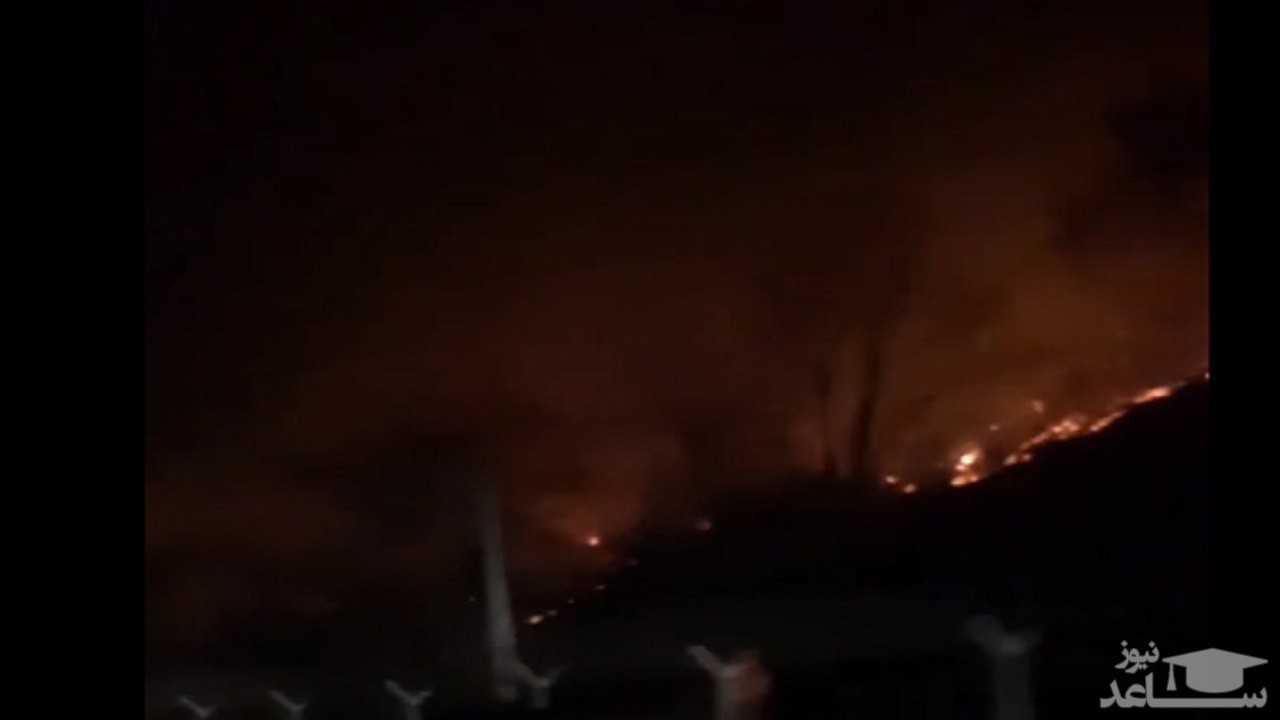 (فیلم) آتش‌سوزی گسترده در آن سوی مرز گردنه حیران 