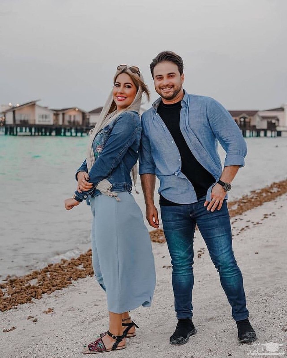 بابک جهانبخش و همسرش