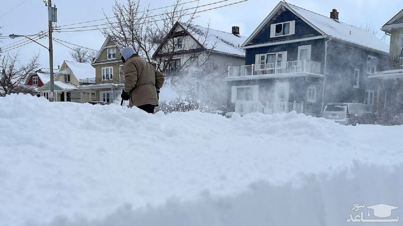 خانه ها در آمریکا از شدت سرما یخ بستند +فیلم