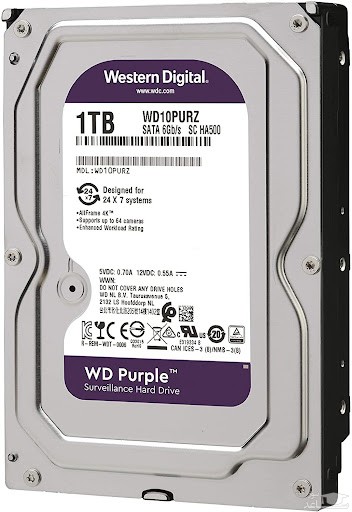 هارددیسک اینترنال وسترن دیجیتال مدل Purple WD10PURZ ظرفیت 1 ترابایت
