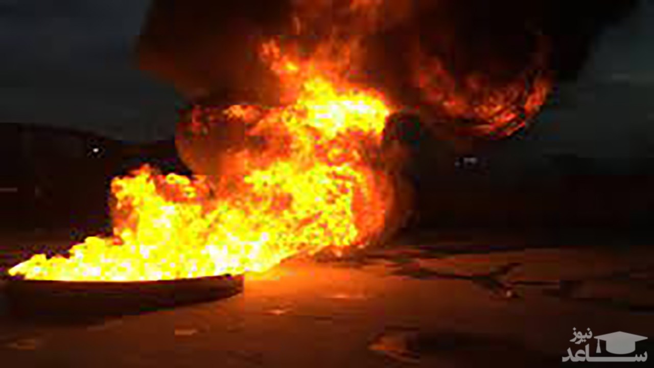 فیلمی از وقوع آتش سوزی گسترده در شرق تهران