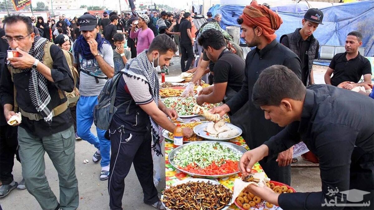 (تصاویر) غذاهای نذری لاکچری و گران در مسیر پیاده روی اربعین حسینی
