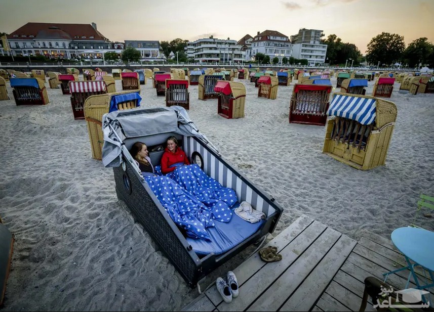 امکان خواب شبانه تابستانی در ساحل یک هتل در منطقه دریای بالتیک آلمان برای گردشگران/ آسوشیتدپرس
