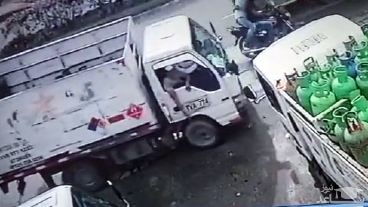 (فیلم) پاسخ قاطع به سارق مسلح، او را فراری داد