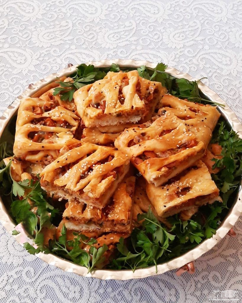  اشترودل مرغ و قارچ