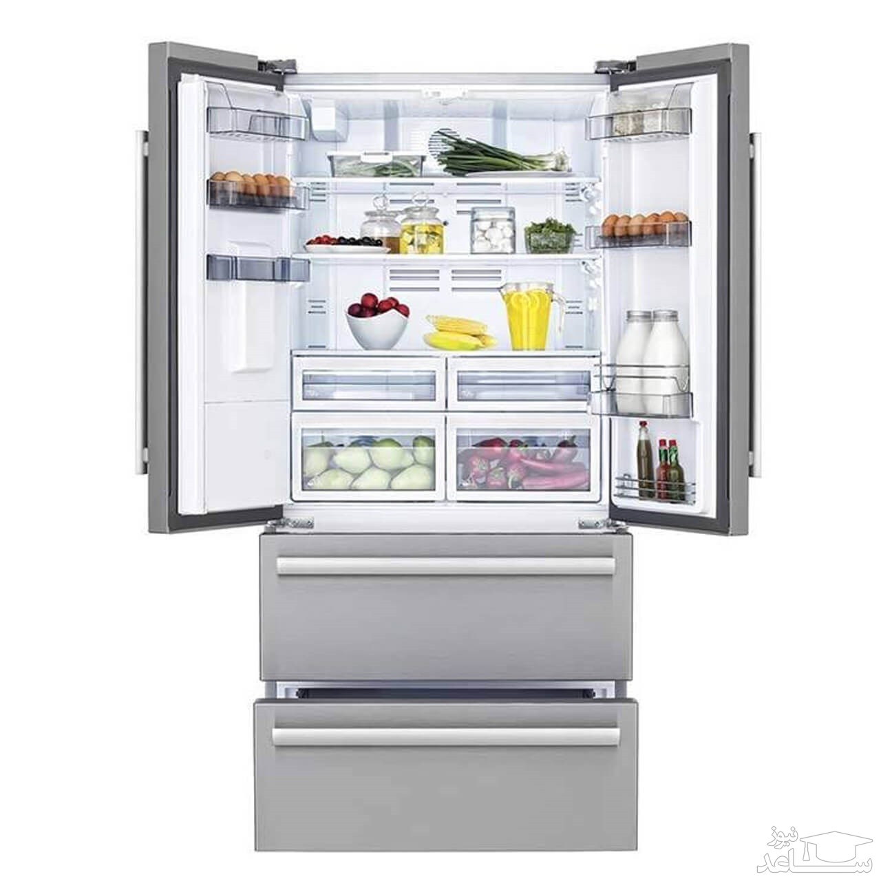 فضای داخلی یخچال و فریزر بلومبرگ مدل KFD9952XD