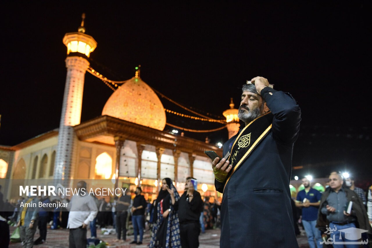 مراسم احیای شب نوزدهم ماه مبارک رمضان در حرم مطهر شاهچراغ(ع) شیراز
