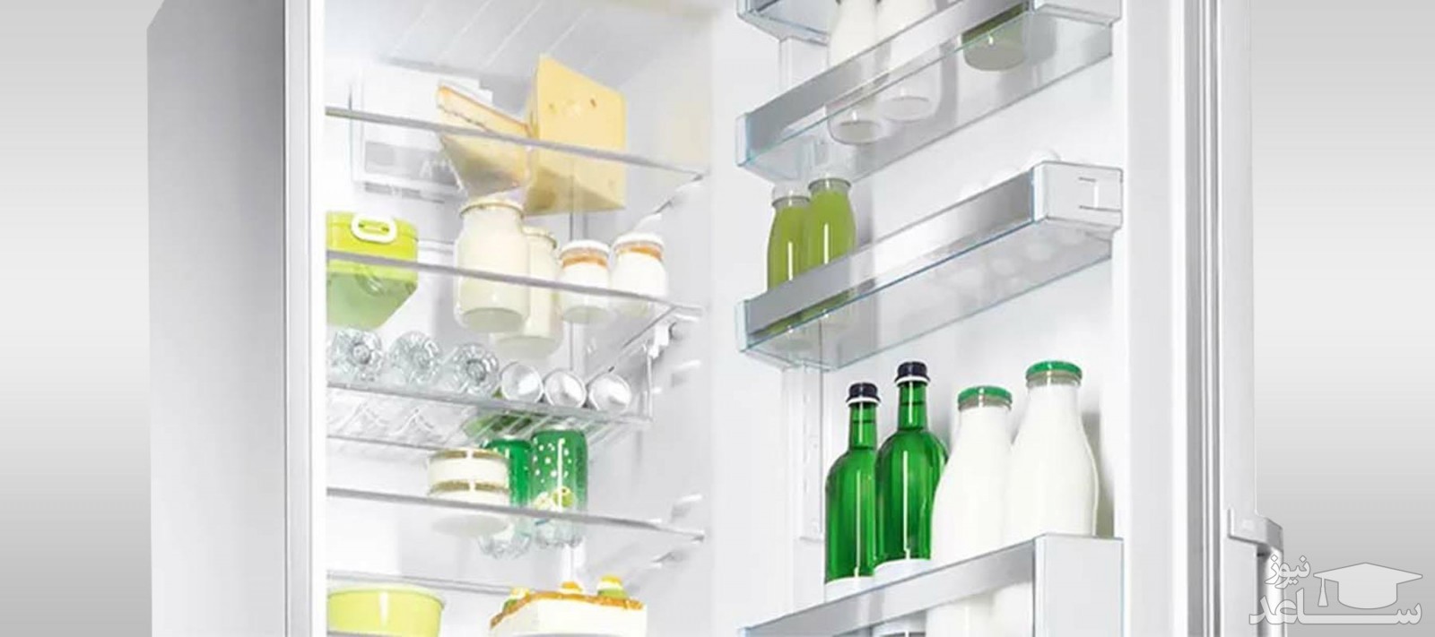 فضای داخلی یخچال فریزر دوقلو بوش مدل KSV36VL3PG – GSN36VL3PG