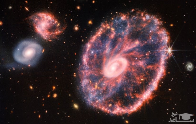 ثبت شگفتی جدیدی از جیمز وب / کهکشان چرخ گاری با جزئیاتی خیره کننده