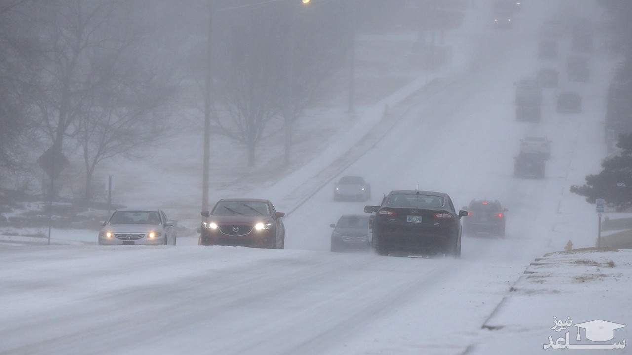 تصادف زنجیره‌ای وحشتناک بر اثر کولاک در آمریکا +فیلم