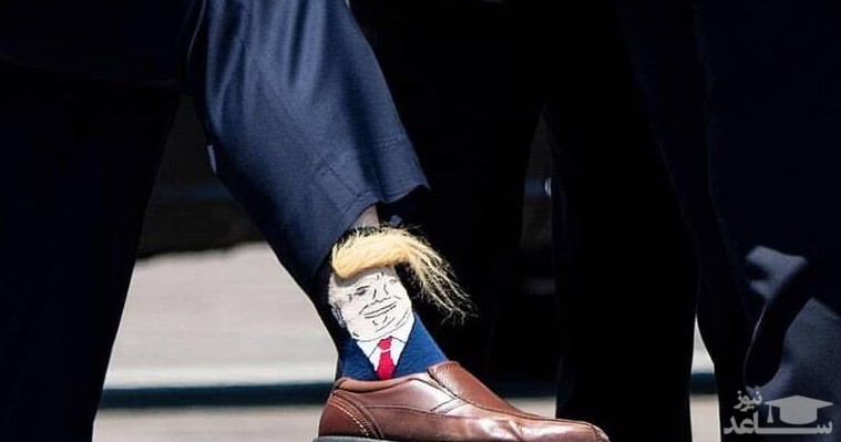 (عکس) جوراب با طرح و موهای ترامپ