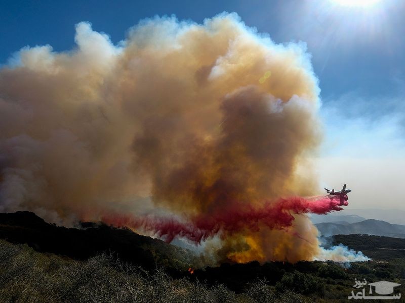 عملیات مهار آتش سوزی جنگلی و مراتع در ایالت کالیفرنیا آمریکا/ آسوشیتدپرس