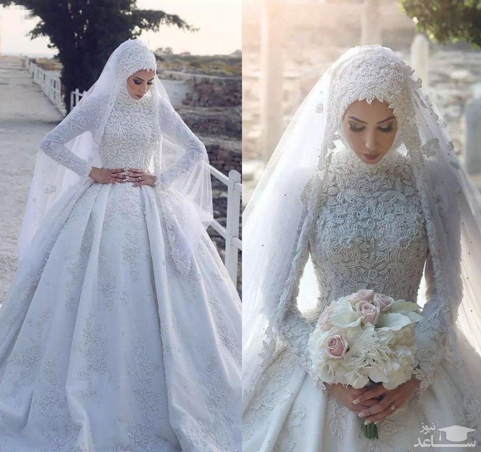 لباس عروس محجبه+ تصاویر