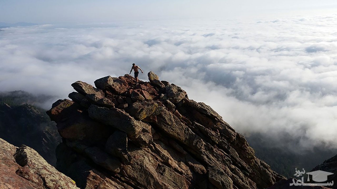 (فیلم) دویدن دو کوهنورد روی لبه تیغ/ دره، در یک متری مردان شجاع
