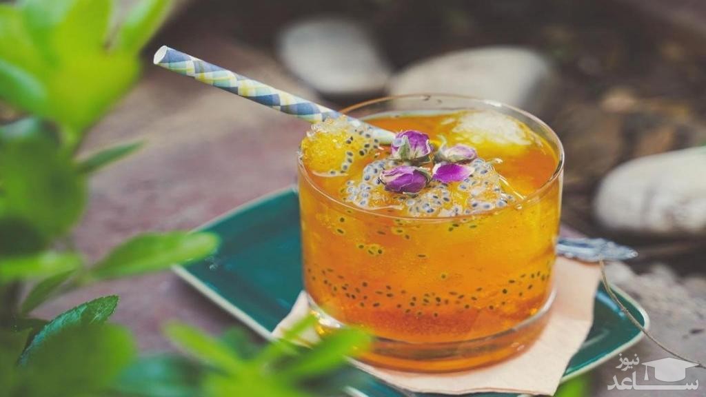 شربت بیدمشک با زعفران 