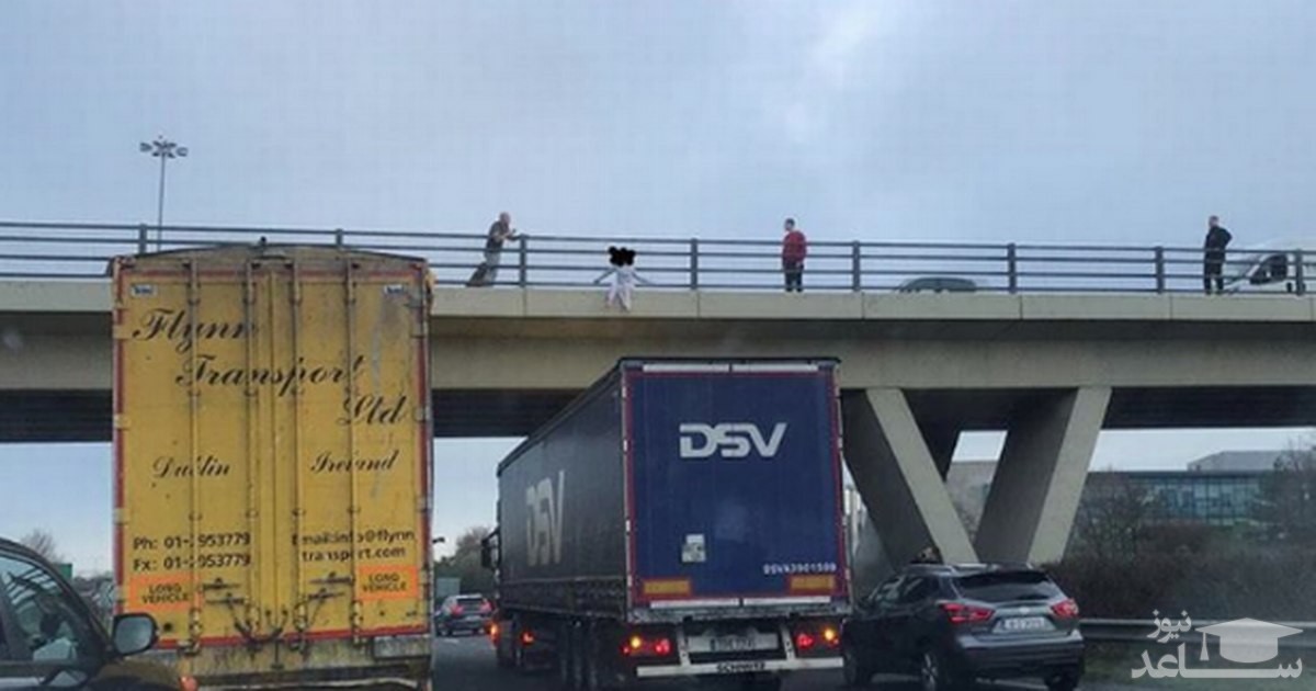 اقدام باورنکردنی راننده تریلی برای جلوگیری از خودکشی دختر جوان