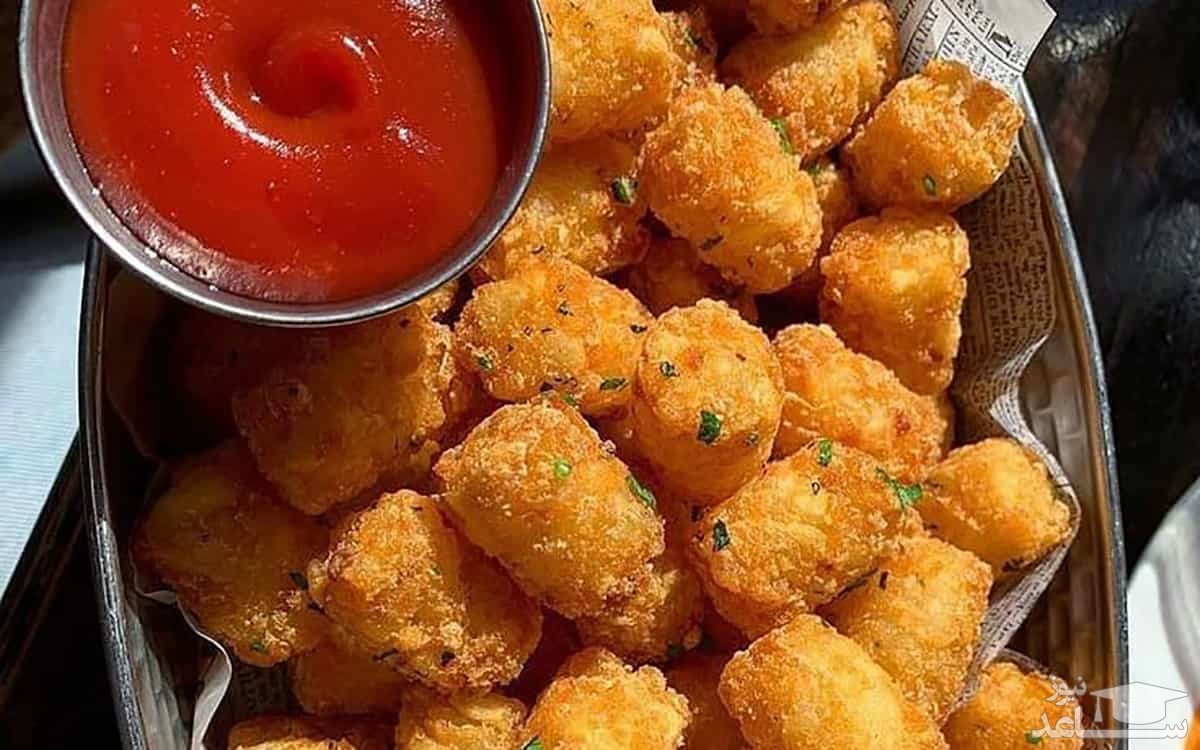 روش تهیه پنیر سوخاری ساده با سس گوجه فرنگی