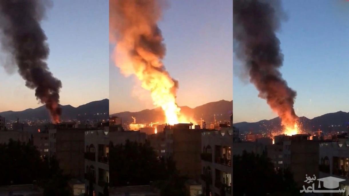آتش‌سوزی و انفجار مهیب در شمال تهران