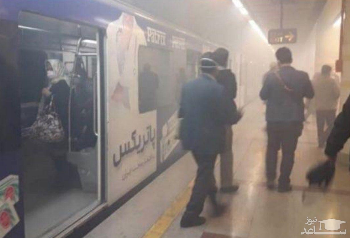 آتش سوزی در ایستگاه مترو اکباتان تهران+ جزئیات