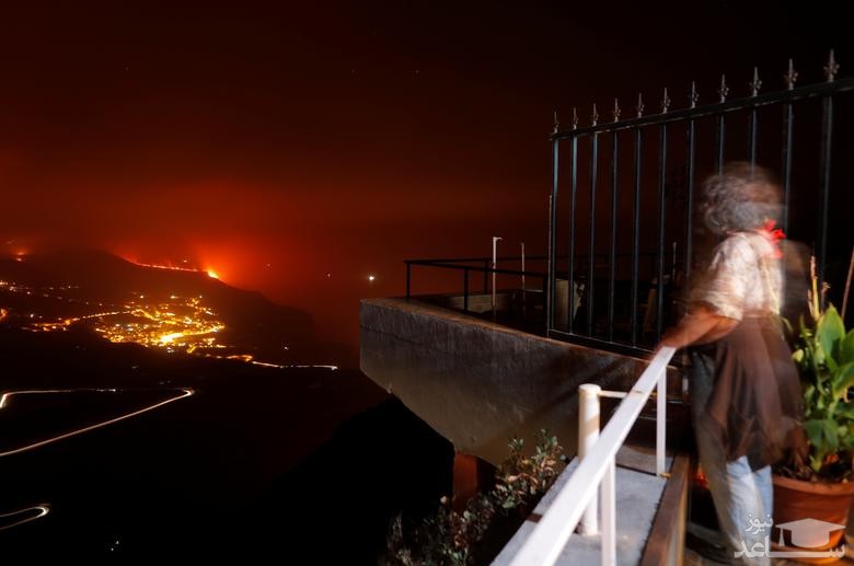 فعالیت آتشفشان در جزیره "لاپالما" از مجمع الجزایر قناری در اسپانیا/ رویترز
