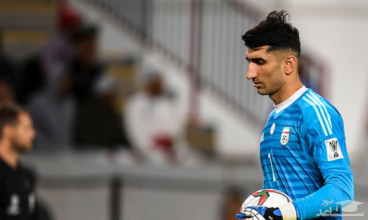 بوسۀ خوشحالی به دماغ بیرانوند بعد از صعود