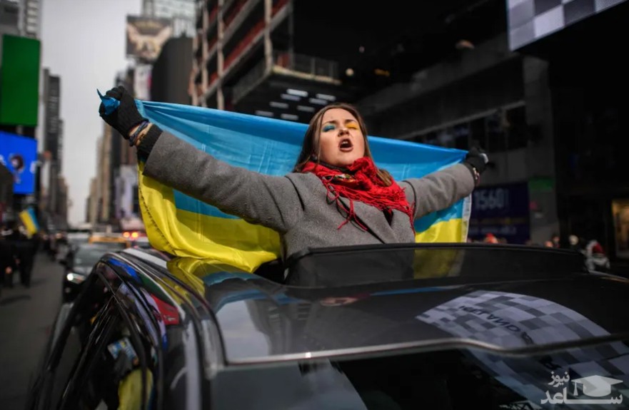 رژه خودرویی حامیان اوکراین