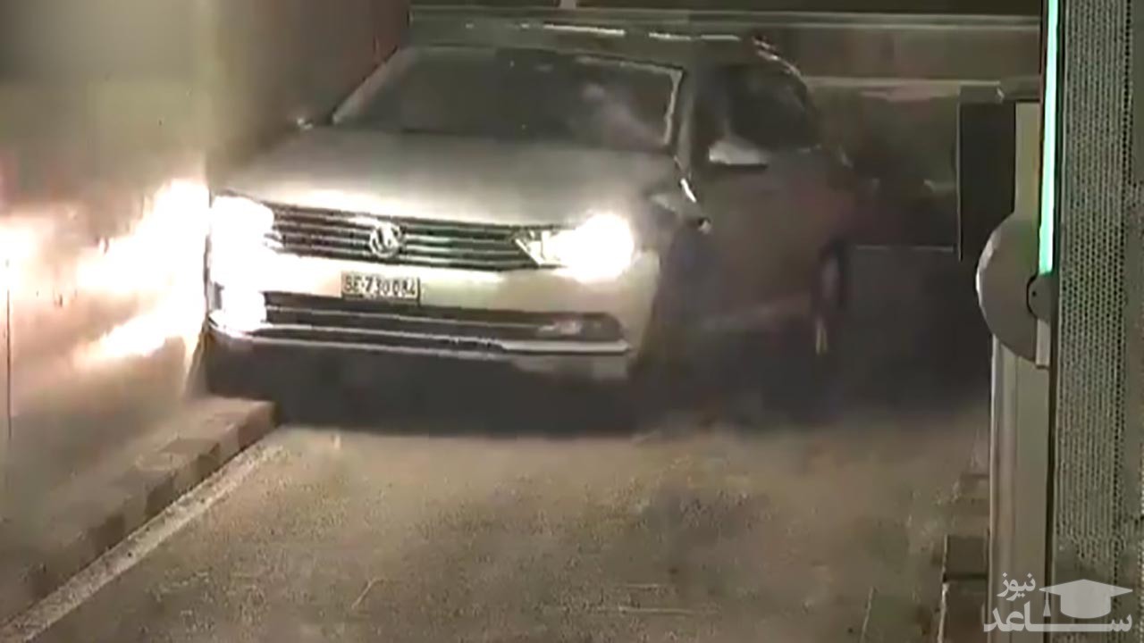 (فیلم) ورود مصیبت بار یک راننده به پارکینگ