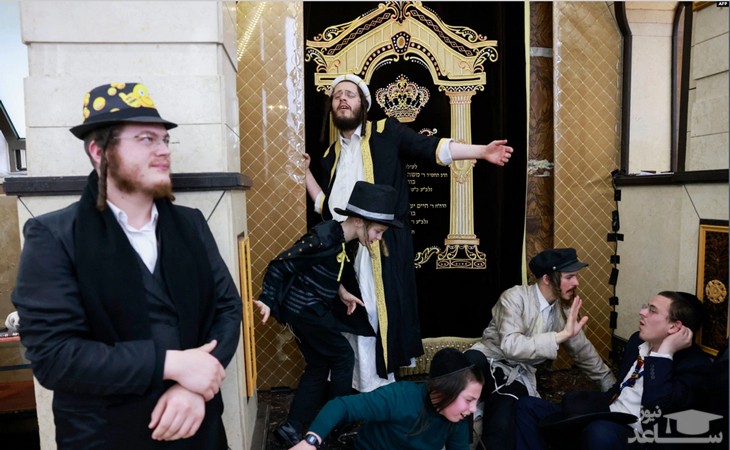 یهودیان مست در جشن پوریم- شهر قدس/ خبرگزاری فرانسه