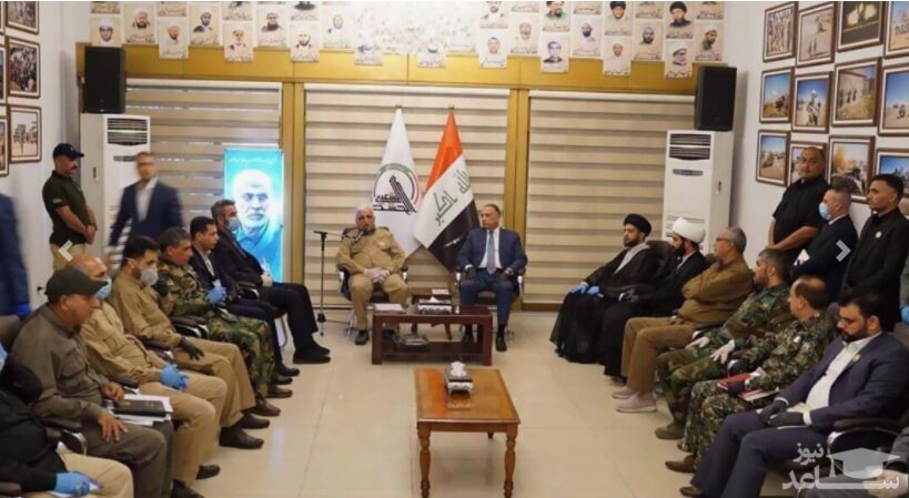 الکاظمی با رئیس سازمان الحشد الشعبی عراق دیدار کرد