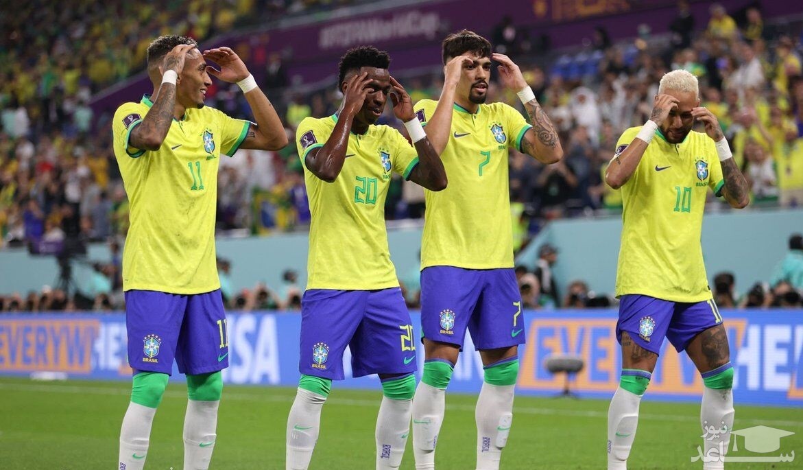ادای احترام متفاوت و احساسی بازیکنان برزیل به پله بعد از برد مقابل کره‌جنوبی + عکس