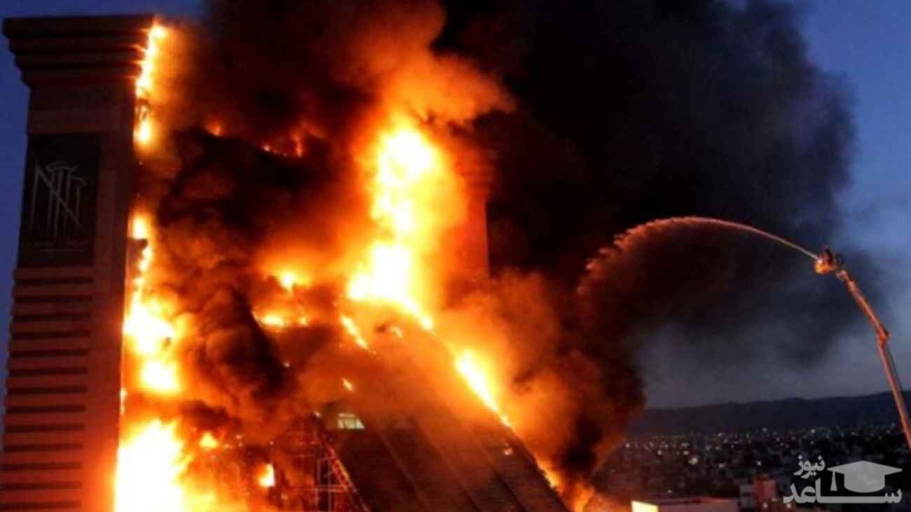 (فیلم) برج رامیلا چالوس همچنان در آتش می سوزد