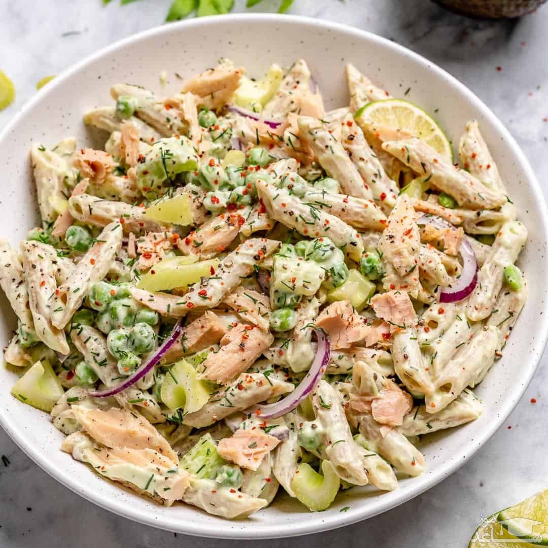 طرز تهیه سالاد ماکارونی با تن ماهی