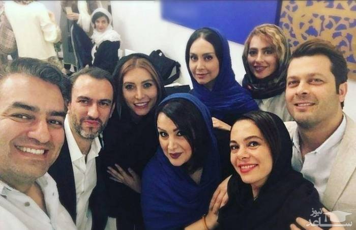 بازیگران در افتتاحییه رستوران فریبا نادری