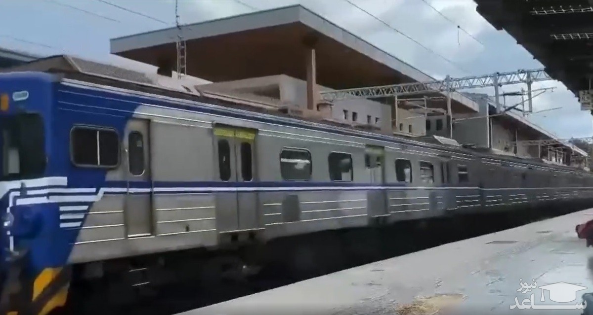 (فیلم) تکان شدید قطار مسافربری بر اثر زلزله در تایوان