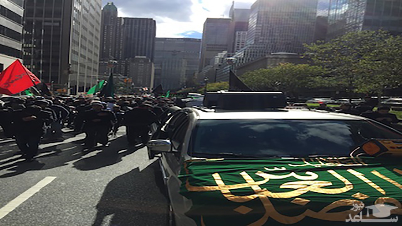 (فیلم) عزاداری پرشور شیعیان در آمریکا