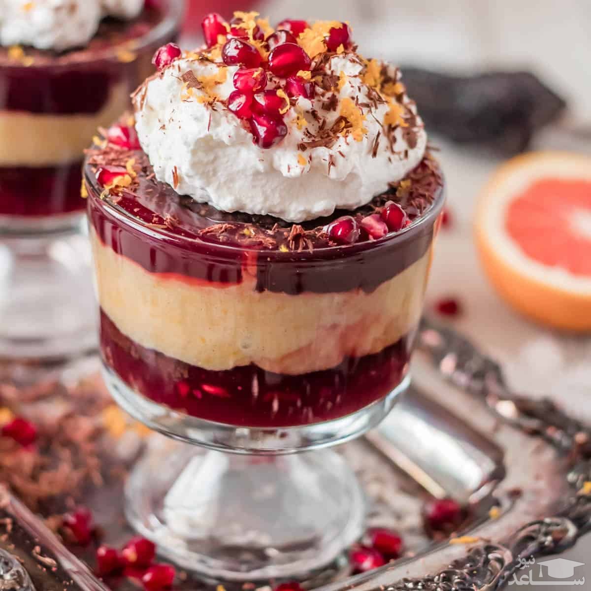 روش تهیه ترایفل انار خوشمزه